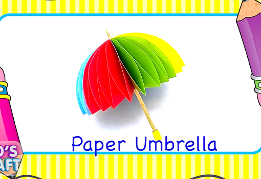 Paper umbrella - Kid`s Craft | Lovetoons TV